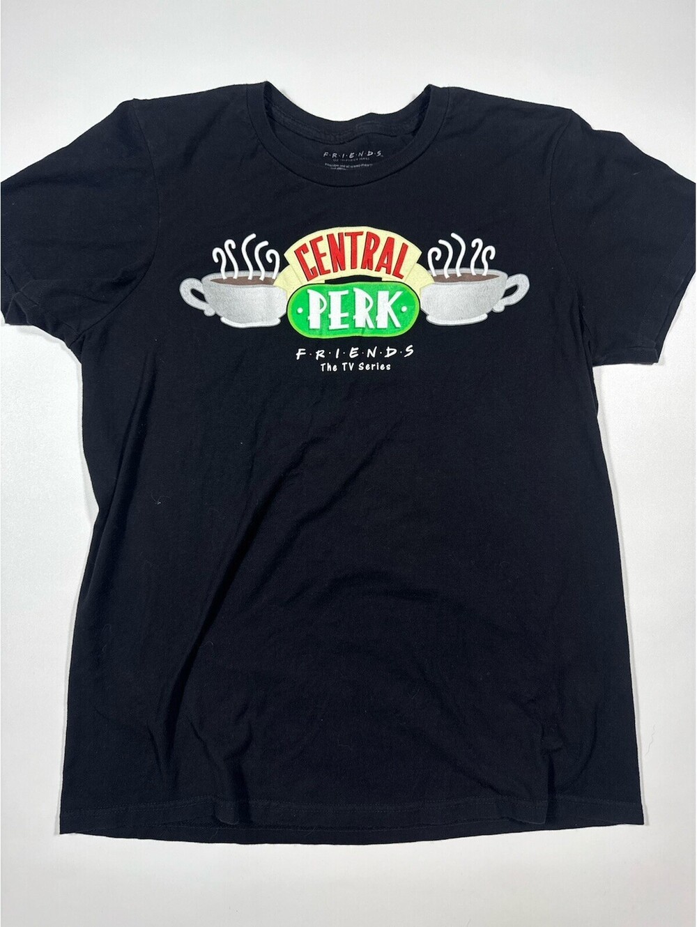 Friends Central Perk T-Shirt Men’s Large Black Graphic TV Show Tee